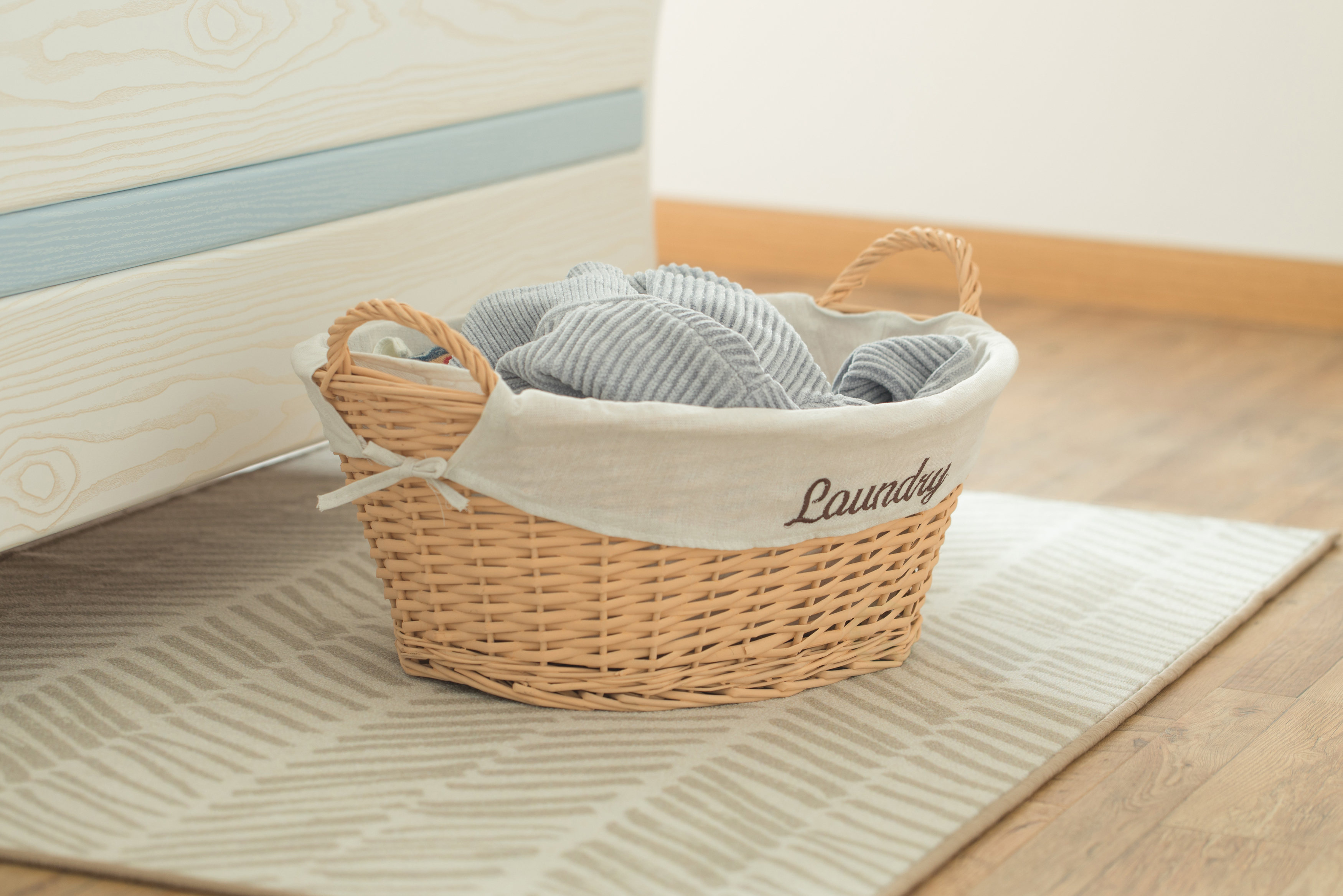 Willow Laundry Hamper Basket with Liner and Side Handles